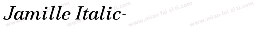 Jamille Italic字体转换